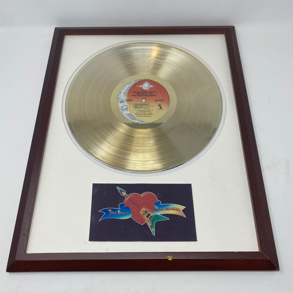 Tom Petty and the Heartbreakers Gold Record Album‎ 24 Karat Picture Frame